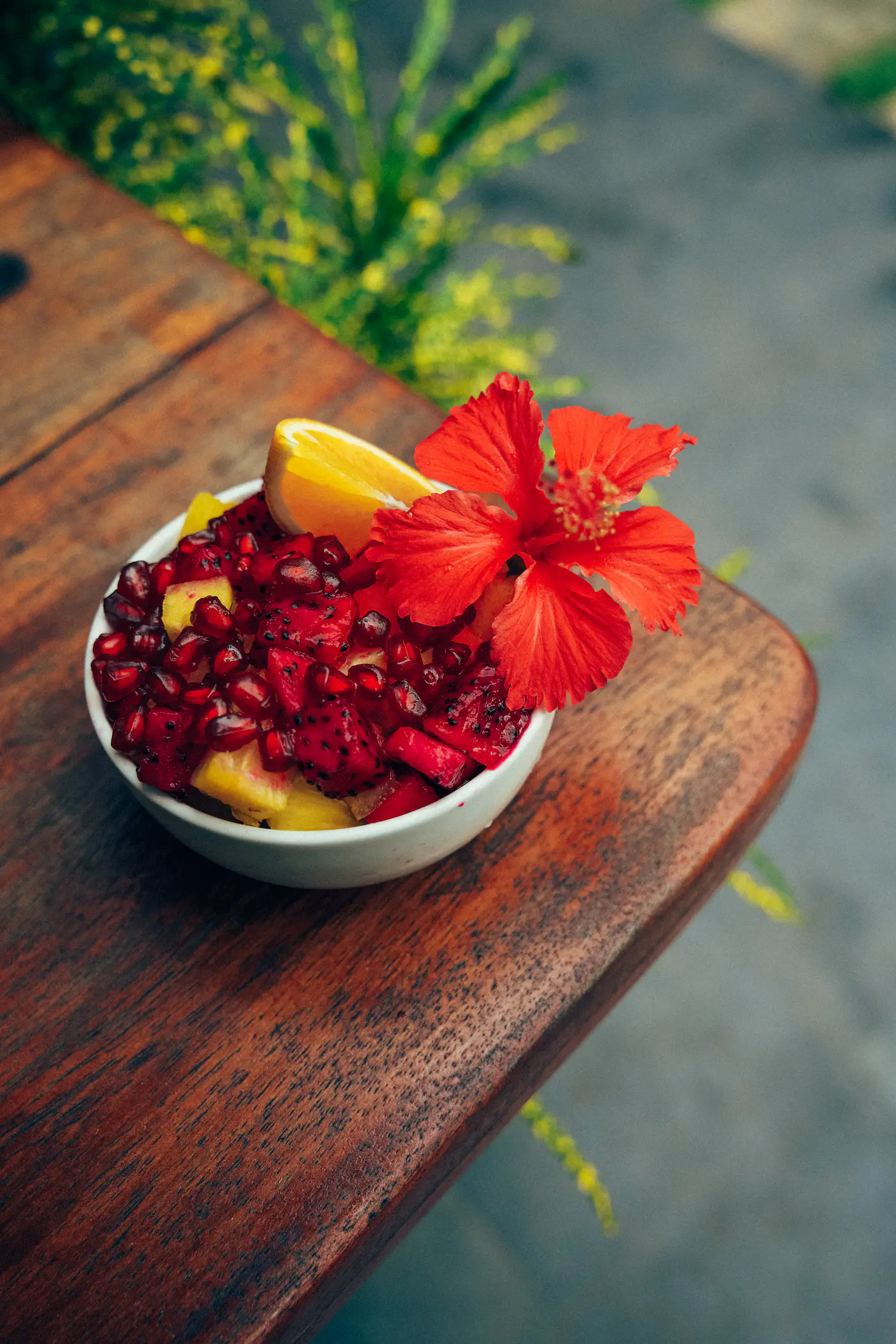 Fresh fruit served at breakfast at Paddlecult